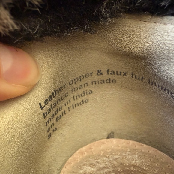 Seychelles Black Suede Ankle Boots Faux Fur Lined Size 8.5 - Picture 5 of 9